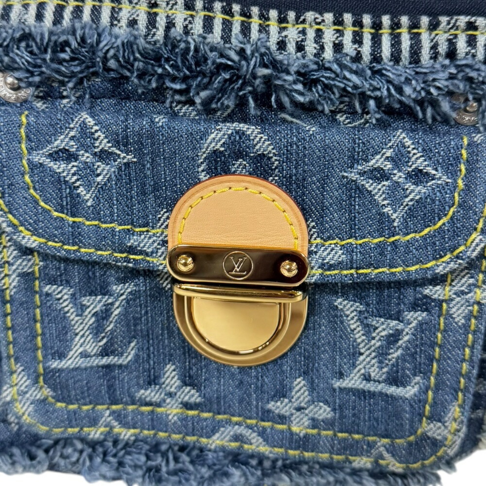 Louis Vuitton Pouchy Patchwork Monogram Denim Sho… - image 7